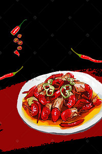 卤肉价格牌背景图片_美食海报背景素材