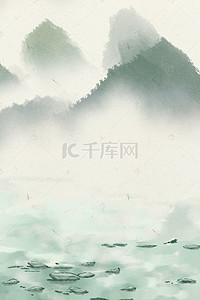 简约创意绿色背景图片_清明节psd分层banner