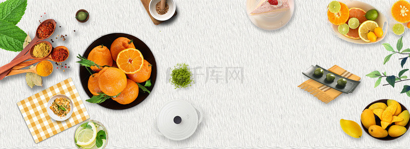 清新水果沙拉海报背景图片_健康水果食物俯视海报背景