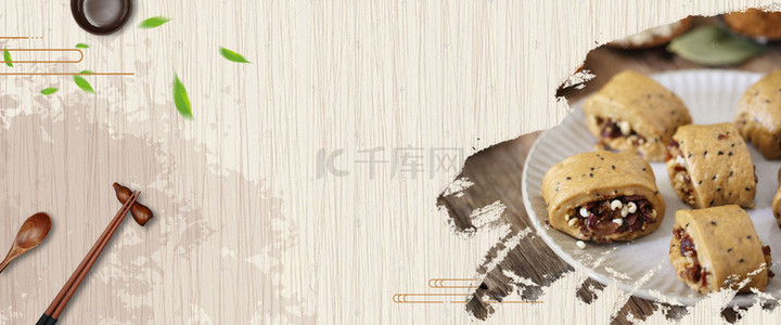 中式餐具背景图片_创意简约食物美食合成背景