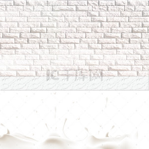大气简洁白色背景图片_墙面砖头白色简约简单简洁