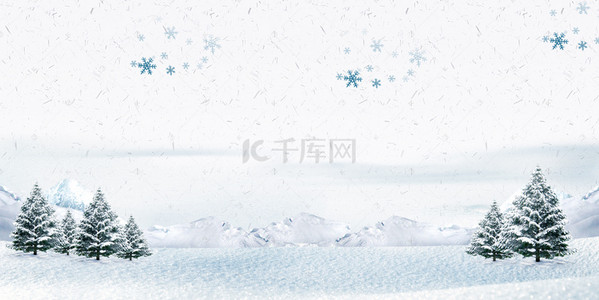 传统下雪背景图片_传统节气大寒天气