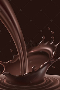 甜品简约背景图片_巧克力甜品质感主题背景