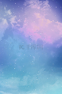 梦幻天空海报背景背景图片_蓝色大气梦幻星空海报