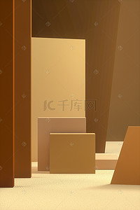 c4d产品电商展台背景图片_C4D立体简约三维电商产品抽象展台