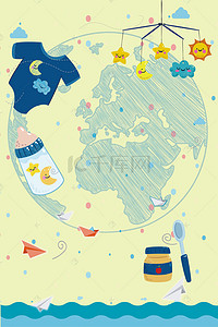 儿童线条背景图片_全球儿童生活节创意手绘背景