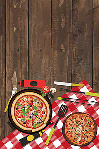 披萨海报背景背景图片_美味披萨背景素材
