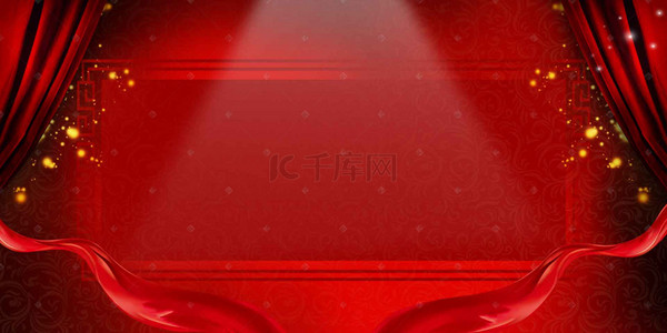 红色签到处背景图片_2018颁奖典礼红色banner