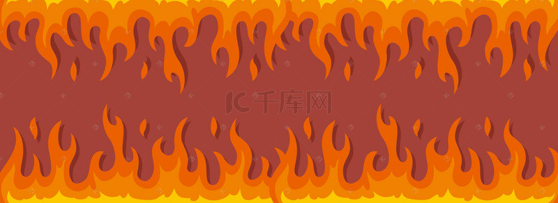卡通扁平质感火焰烧烤店铺激情背景素材