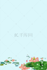 中国风素材夏季背景图片_中国风纸质荷花背景素材