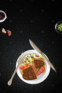 食物海报素材图背景图片_美食海报背景素材