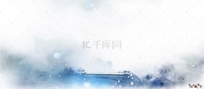 中国风山水画背景古典banner