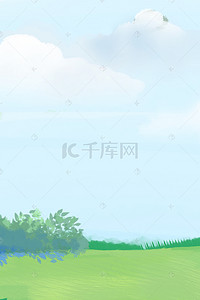 psd活动背景图片_春季上新清新草地psd分层banner