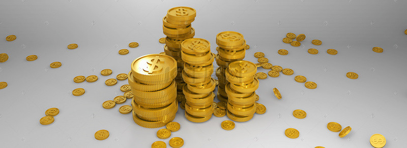 配图背景图片_立起来的金币美元符号金融行业配图