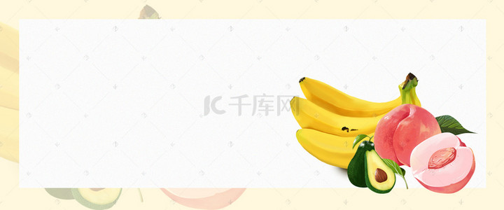 banner柠檬背景图片_水果简约白色banner