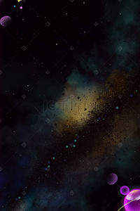 宇宙星空黑色背景图片_科幻宇宙星空H5背景