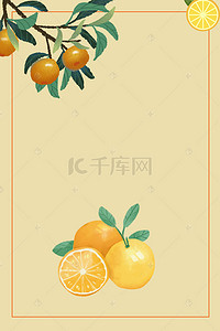 橘海报背景图片_春季水果新鲜砂糖橘海报