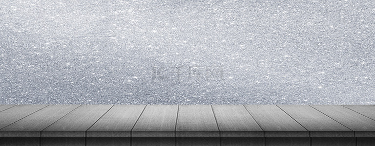 雪景清新背景图片_光斑造型小清新银灰色木板淘宝海报背景