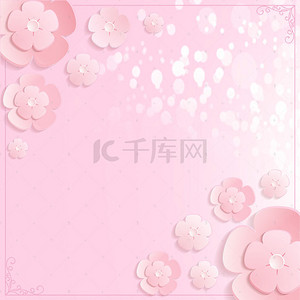 粉色花朵花瓣化妆品PSD分层主图背景素材