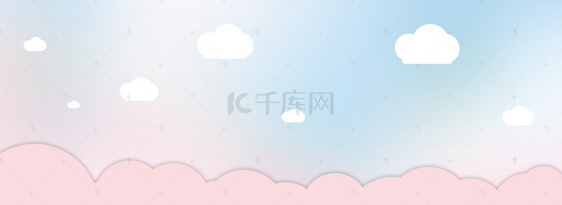 春天粉色清新banner海报背景