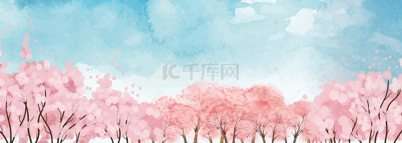 桃花节春季粉色背景