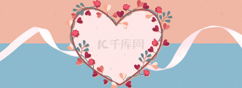 情人节花朵背景背景图片_214情人节清新背景海报