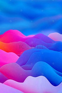 彩色云朵素材背景图片_创意渐变彩色云朵海报