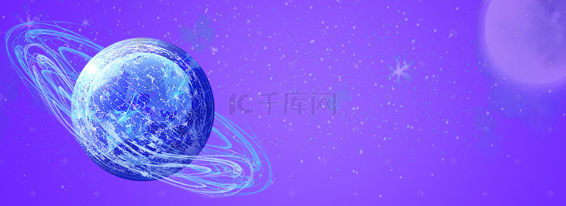 全球简约背景图片_蓝色地球模型banner