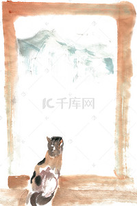 手绘边框复古背景图片_复古中国风手绘边框背景