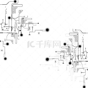 简约科技卡通背景背景图片_卡通科技电路简约商务背景素材