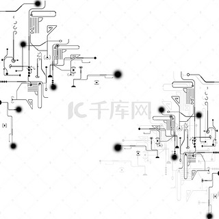 卡通科技电路简约商务背景素材