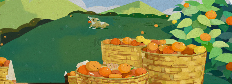中国农民丰收节背景海报
