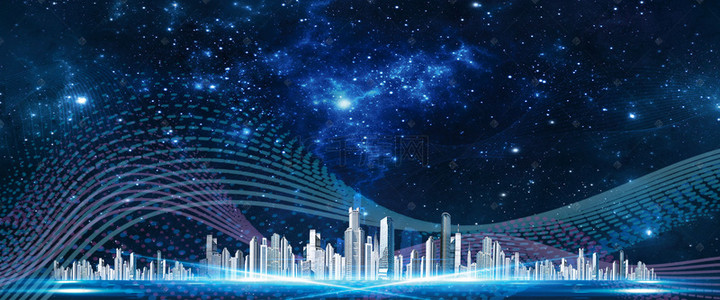 商务大楼预览图背景图片_商务科技创新引领未来banner