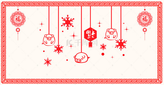小清新古典背景图片_中国风新年边框背景