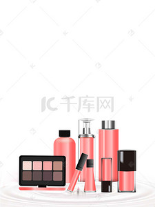 产品展示宣传背景图片_浪漫大气化妆品BB霜海报设计背景模板