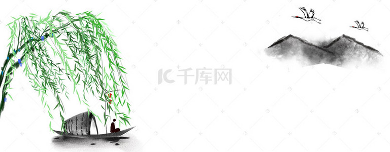 风现代背景图片_淘宝中国风朴素大气海海报banner背景