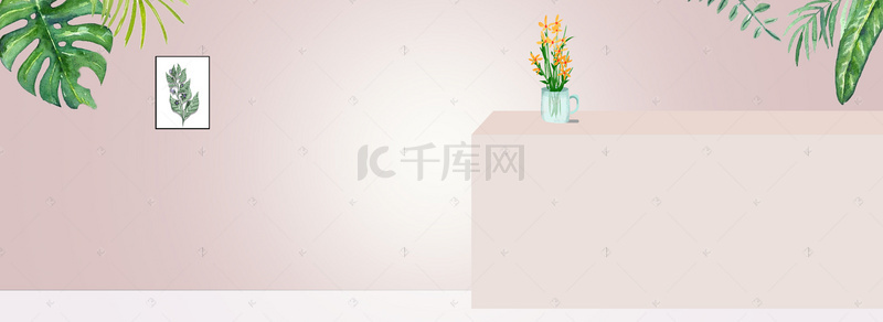 简约小清新时尚背景图片_微空间时尚简约小清新女鞋海报banner