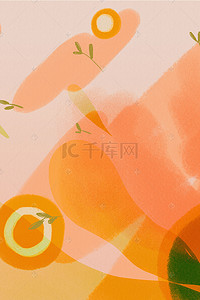 水果背景背景图背景图片_卡通橙色水果背景免抠图