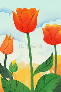 大自然叶子背景图片_彩色植物花朵背景