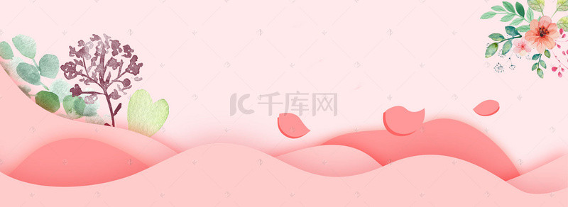 女装春季上新背景图片_春季上新粉色电商海报背景
