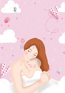 母婴牛奶背景图片_温馨母婴奶粉用品