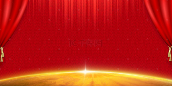 红色背景地球背景图片_红色邀请函背景海报
