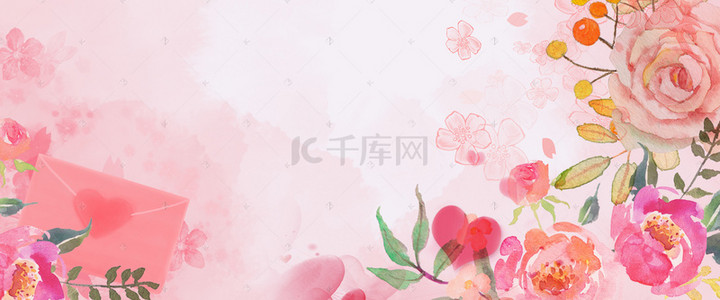 鲜花和掌声背景图片_唯美浪漫小清新鲜花粉色38妇女节女王节背景