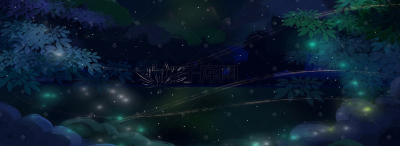 池塘小院背景图片_暗黑深夜的池塘风景背景