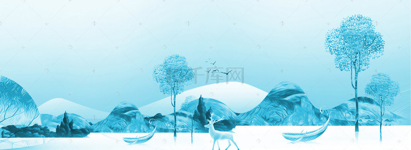 冬季卡通背景素材背景图片_冬季立体背景素材