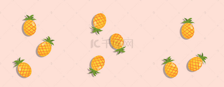 小菠萝菠萝背景图片_小清新甜点背景banner