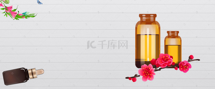 女包背景图片_精油简约白色海报背景banner