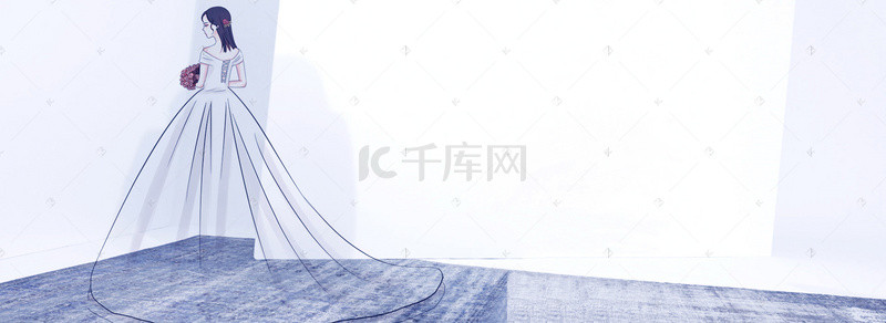 时尚白色婚纱banner