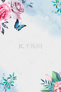 花卉背景素材背景图片_矢量插画小清新花卉夏季新品海报背景素材