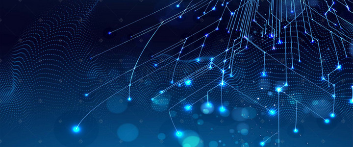科技感粒子线条背景图片_蓝色科技互联网背景